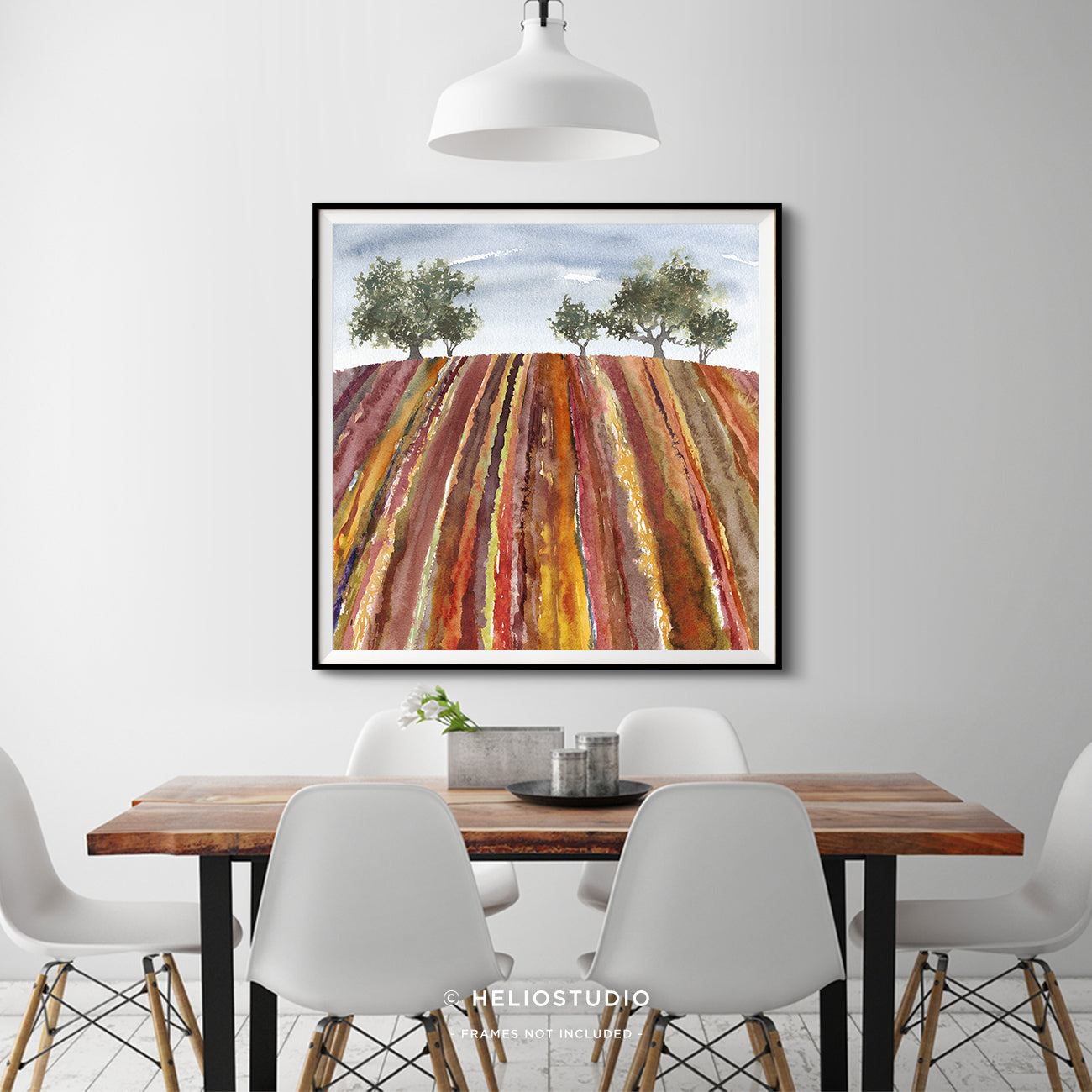 Farm Field with Trees – Square Art Print