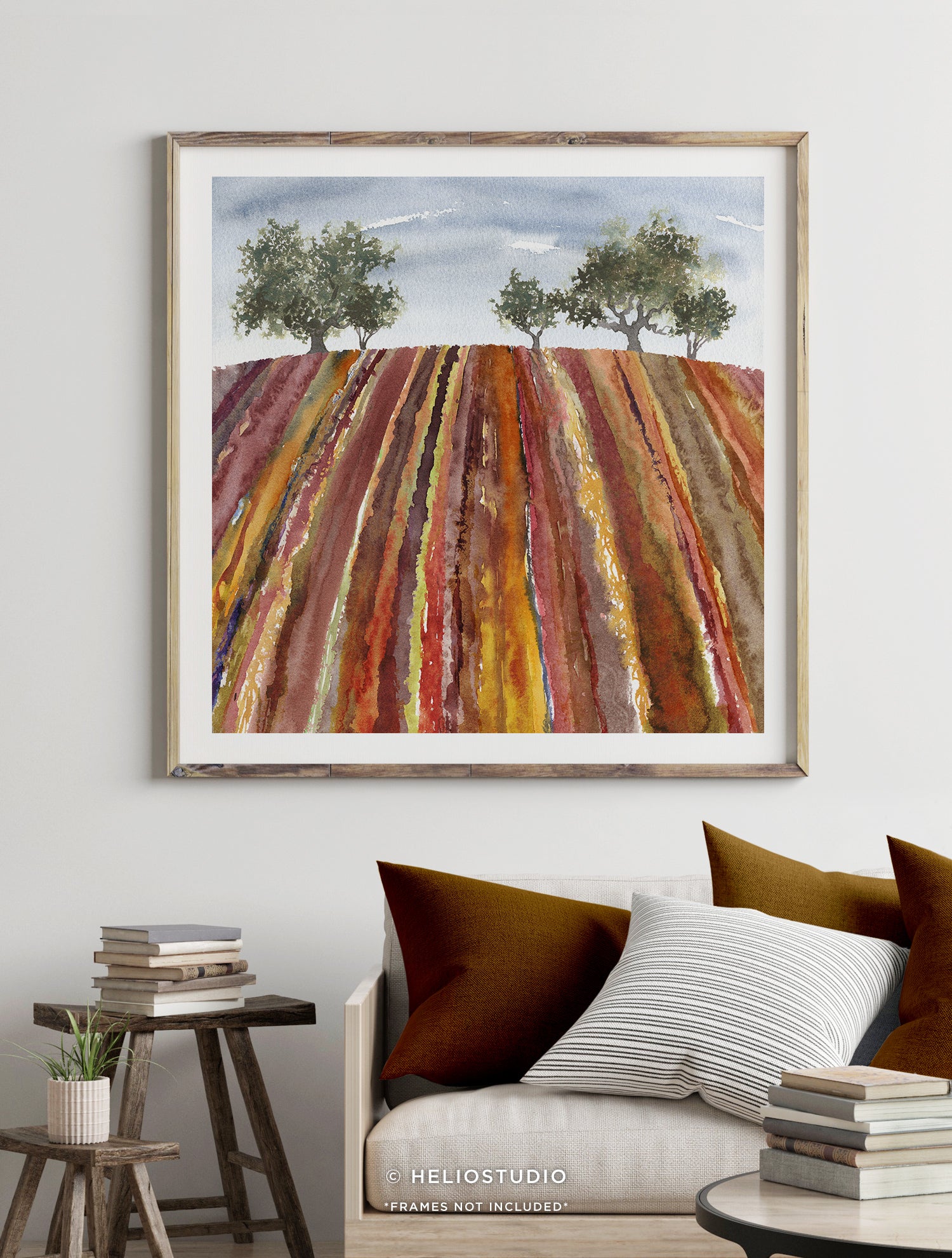 Farm Field with Trees – Square Art Print