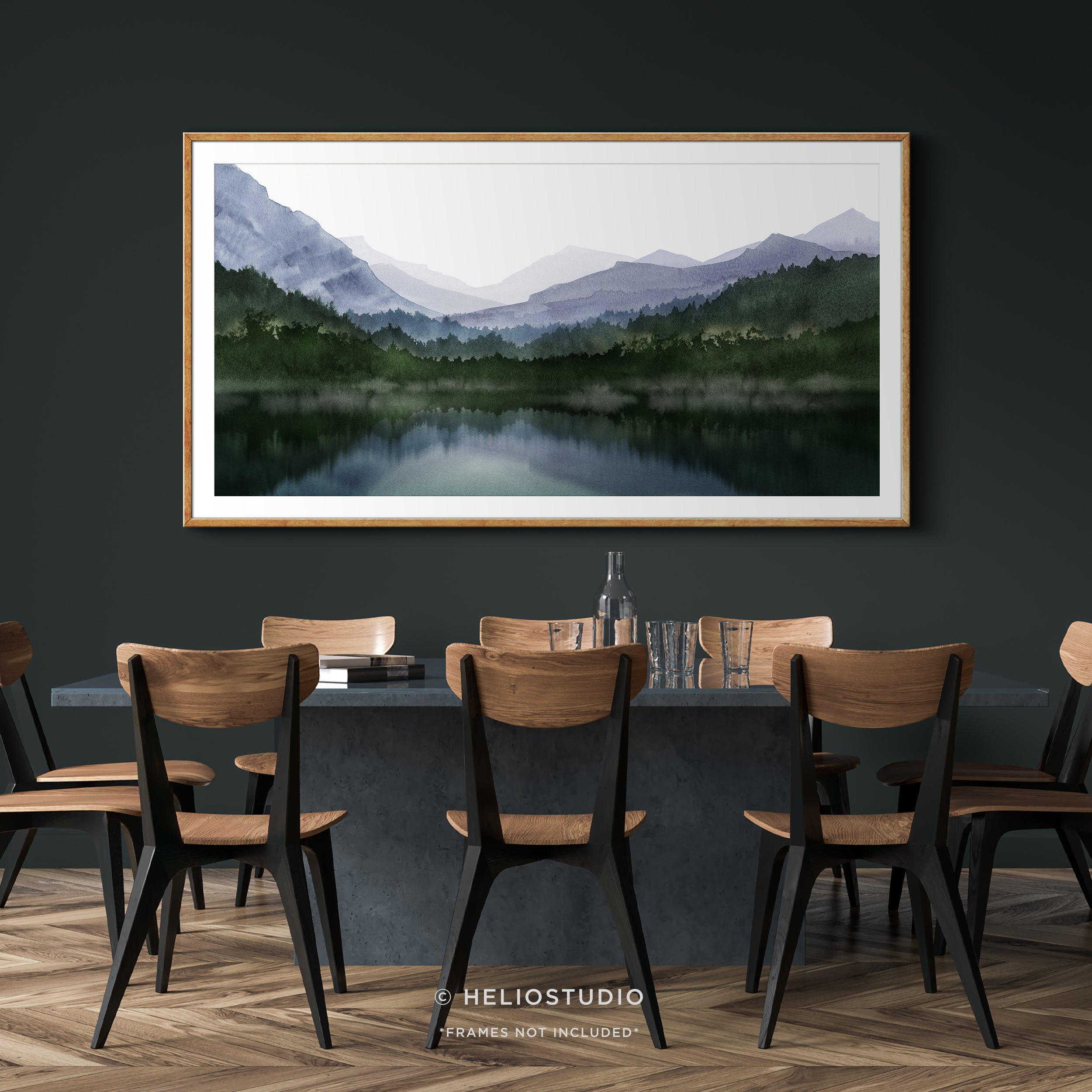Mountain Lake Reflection – Panoramic Art Print