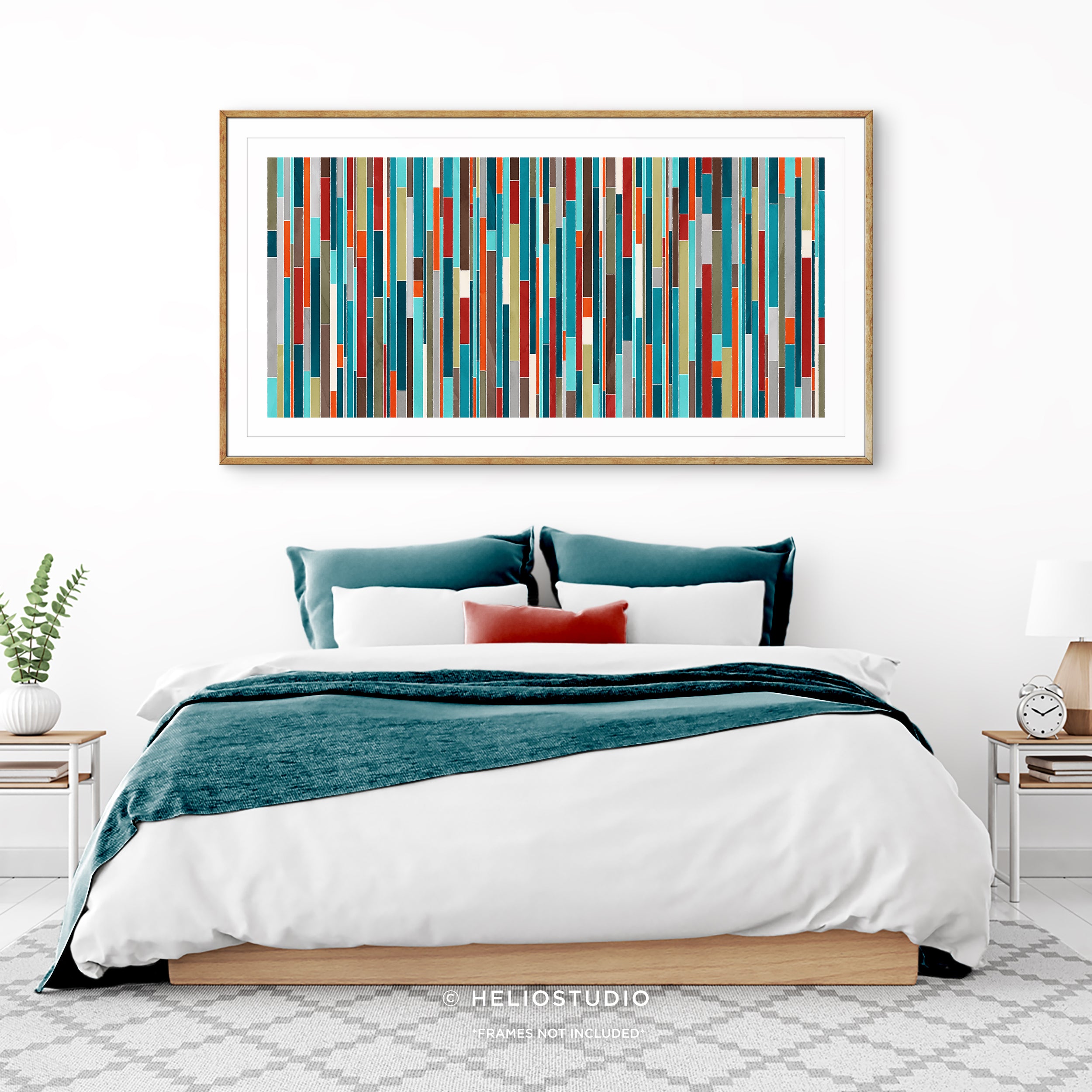 Colourful Contemporary Abstract – Panoramic Art Print