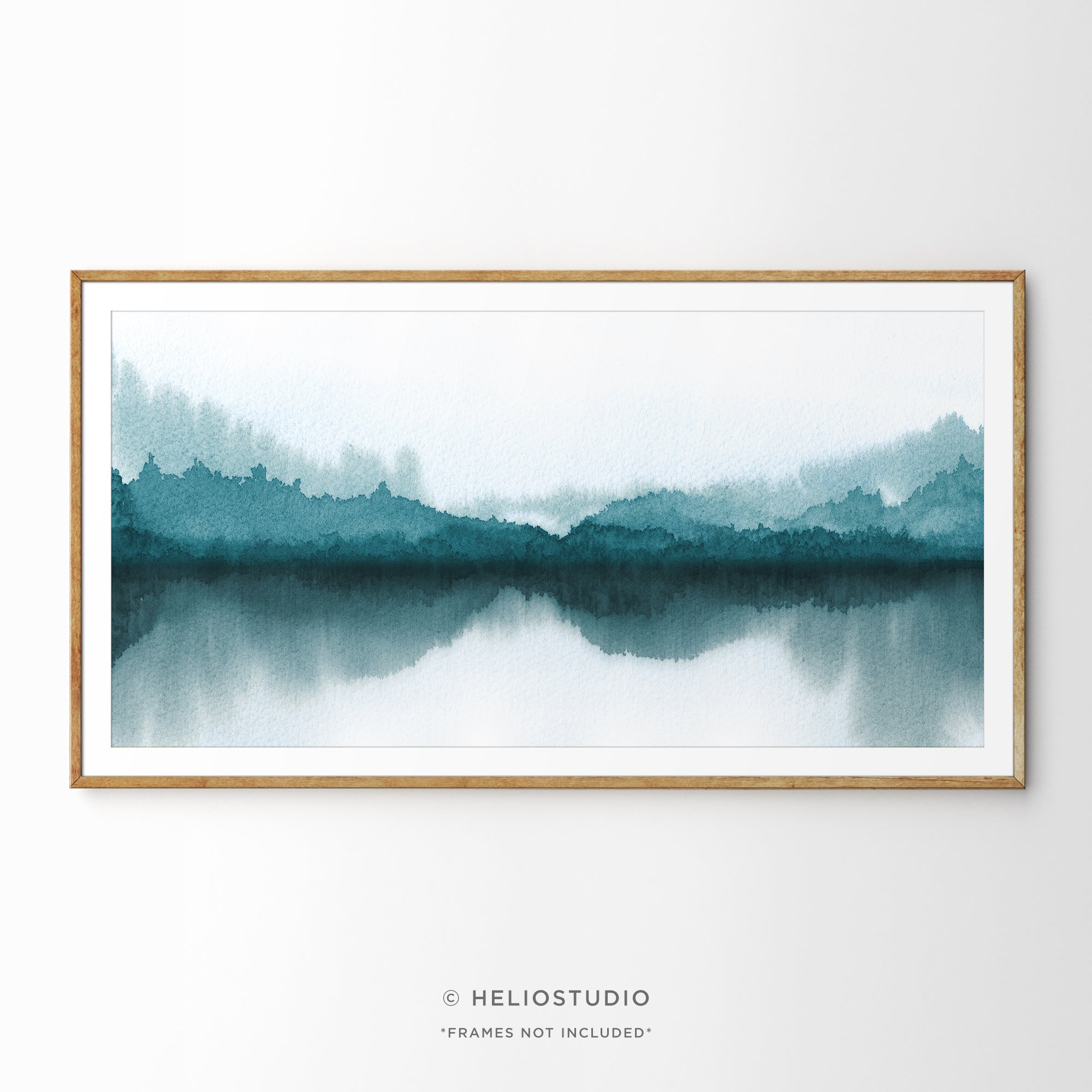 Forest Lake in Blue – Panoramic Art Print