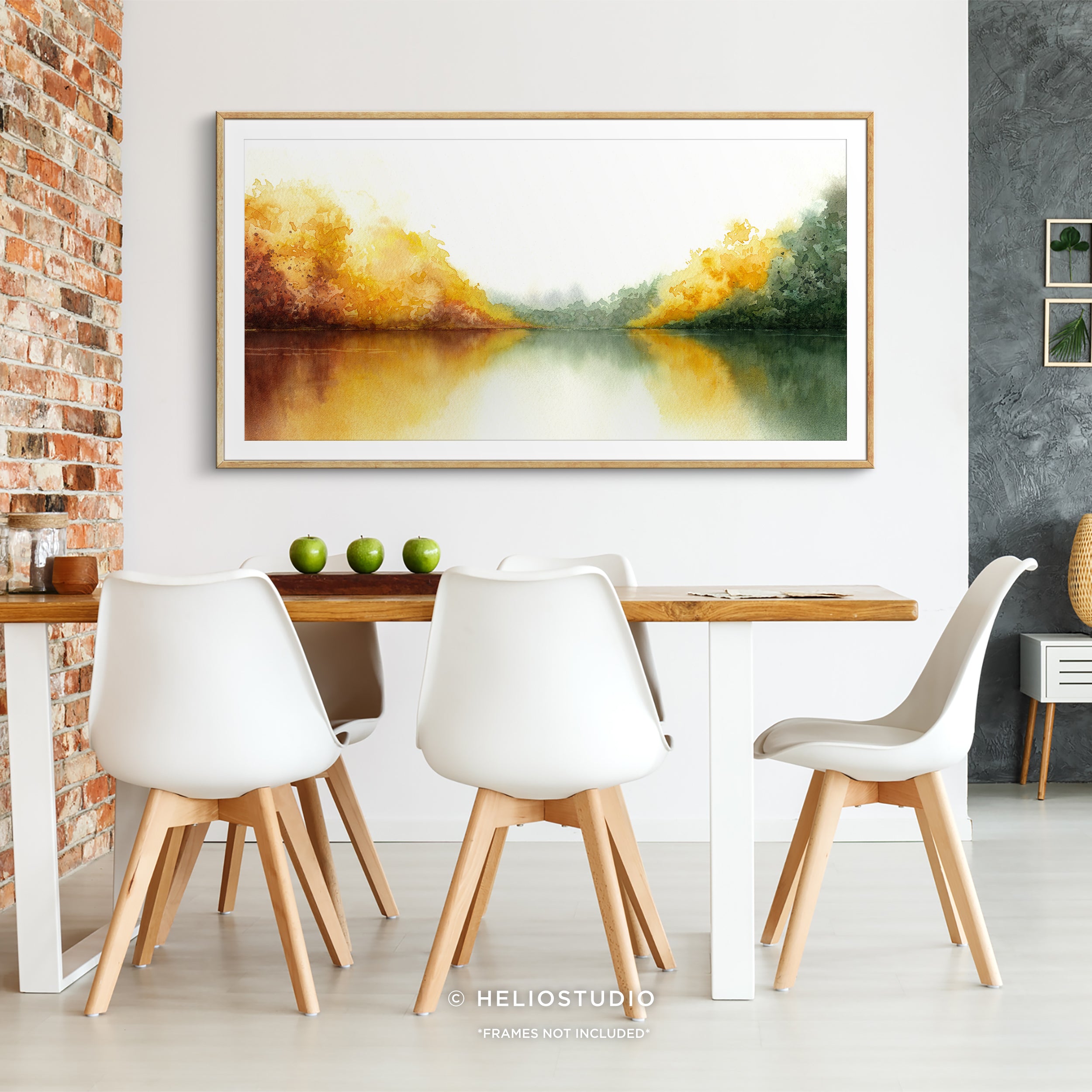 Autumn Forest Lake – Panoramic Art Print