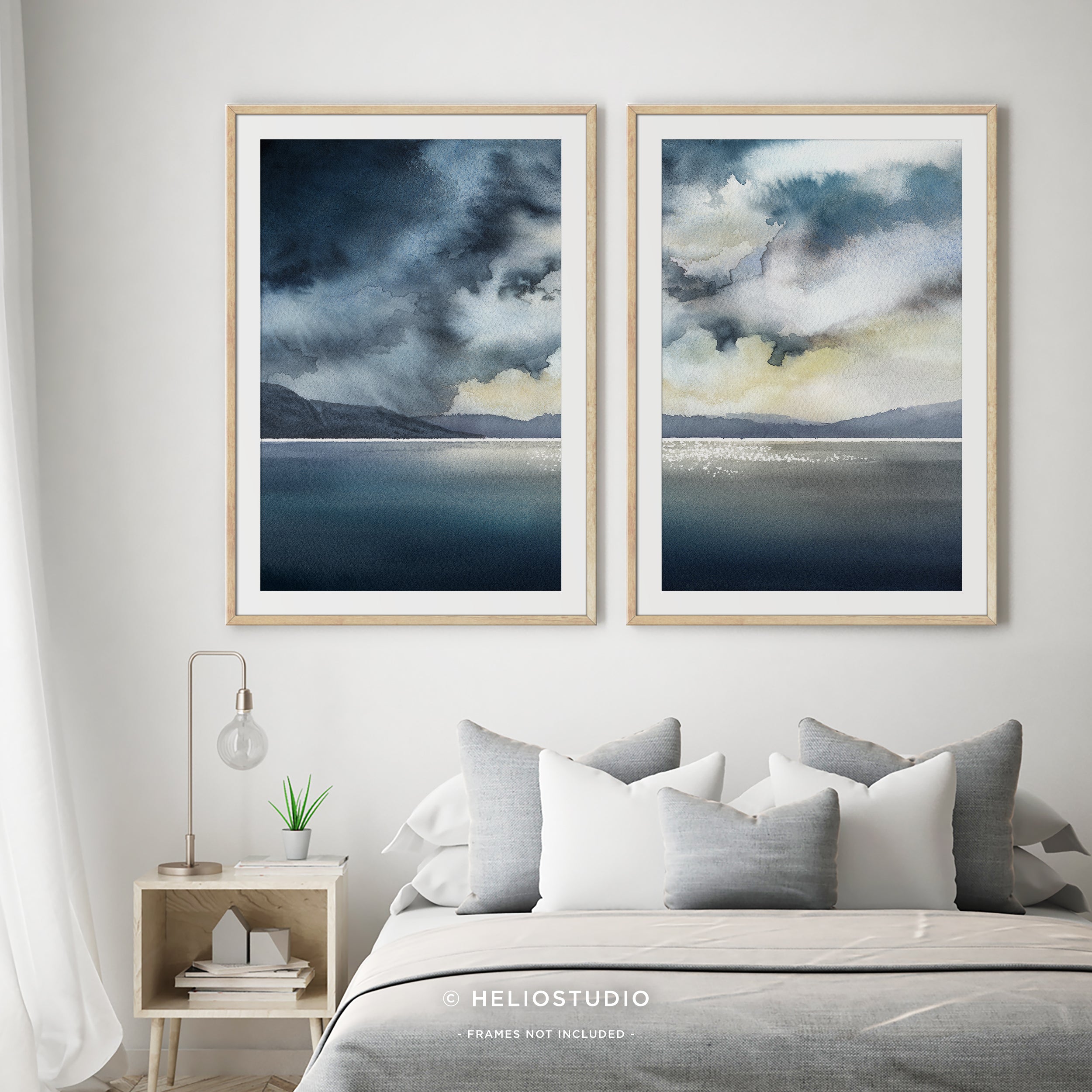 Stormy Coastal Cloudscape – Two Piece Wall Art