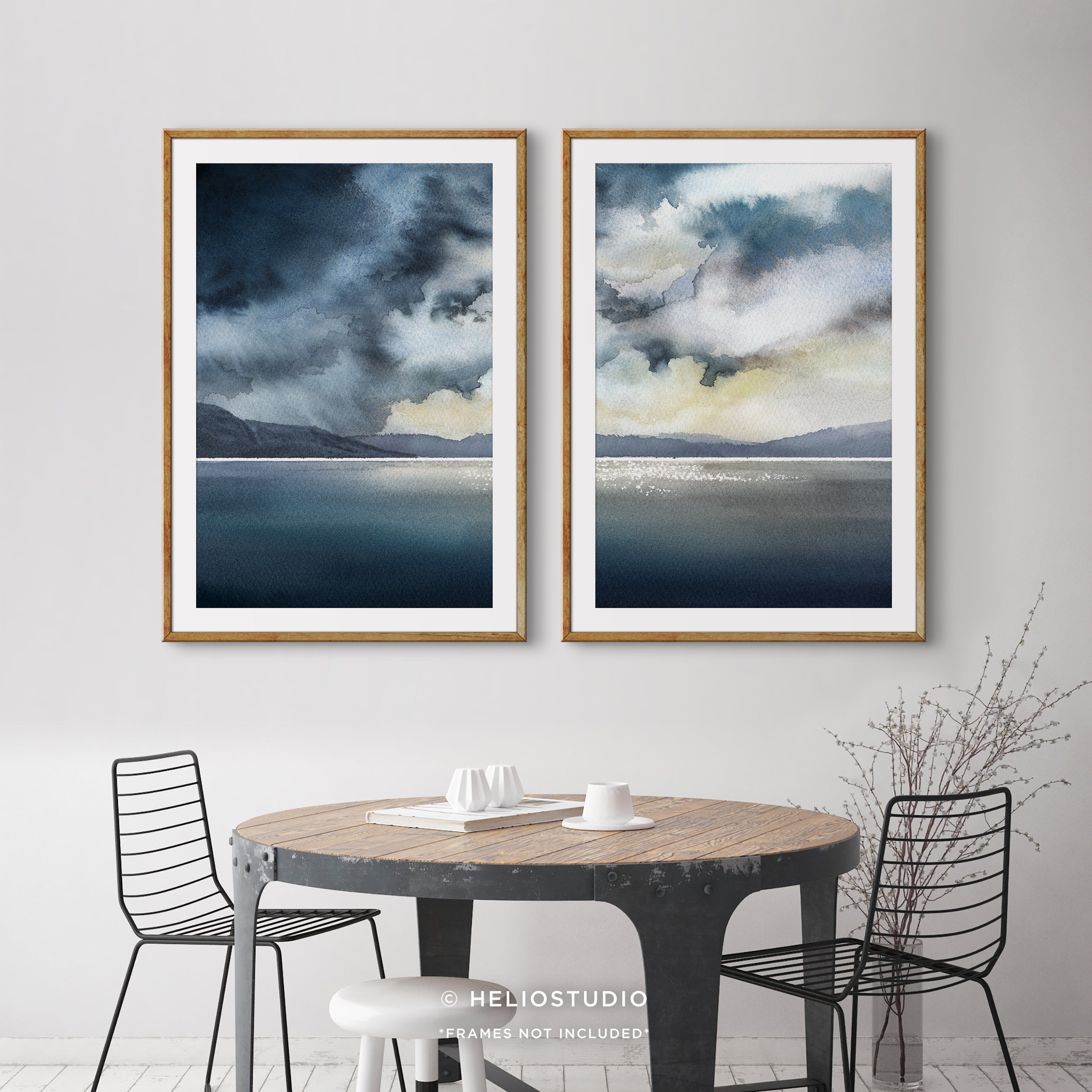 Stormy Coastal Cloudscape – Two Piece Wall Art