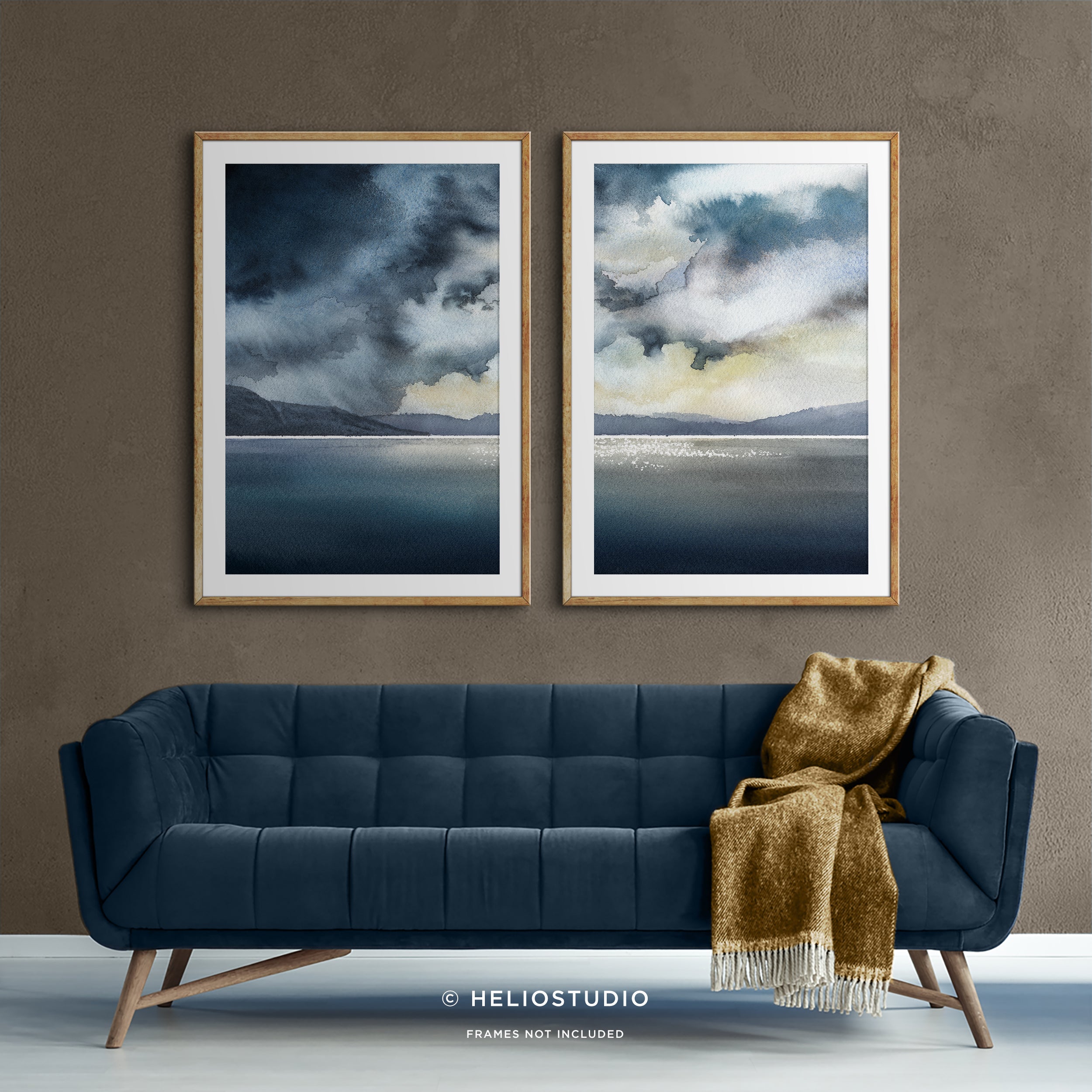 Stormy Coastal Cloudscape – Two Piece Wall Art