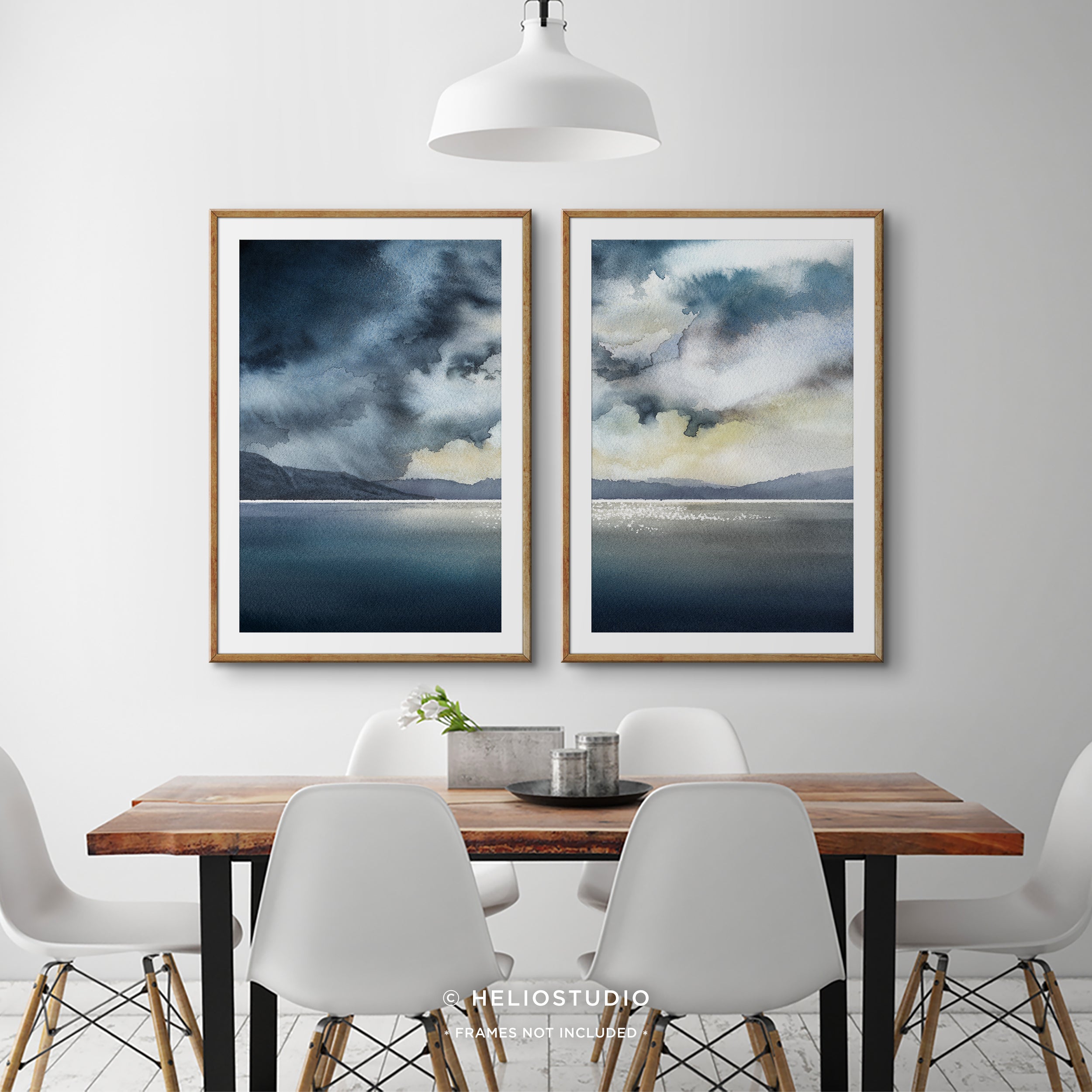 Stormy Coastal Cloudscape – Two Piece Wall Art