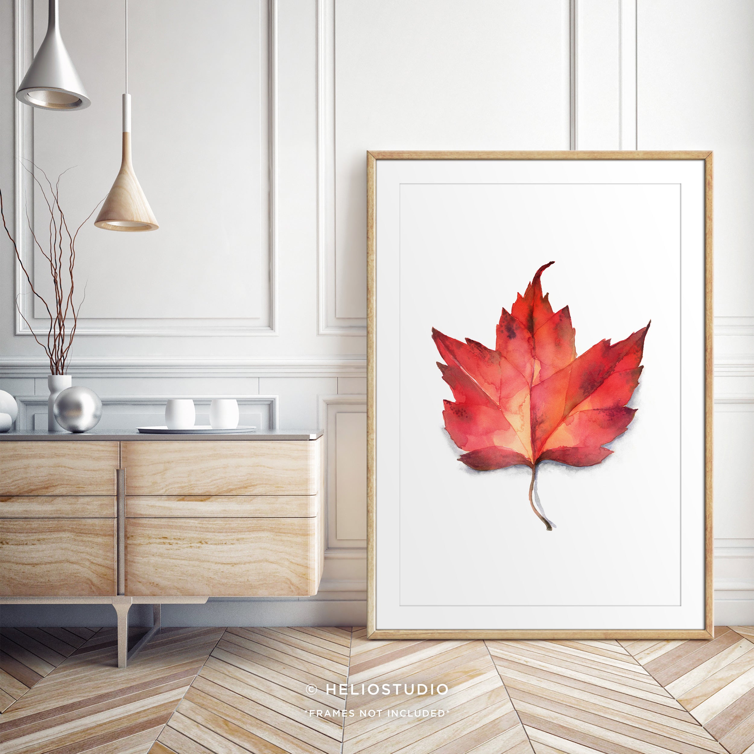 Red Fall Leaf – Art Print