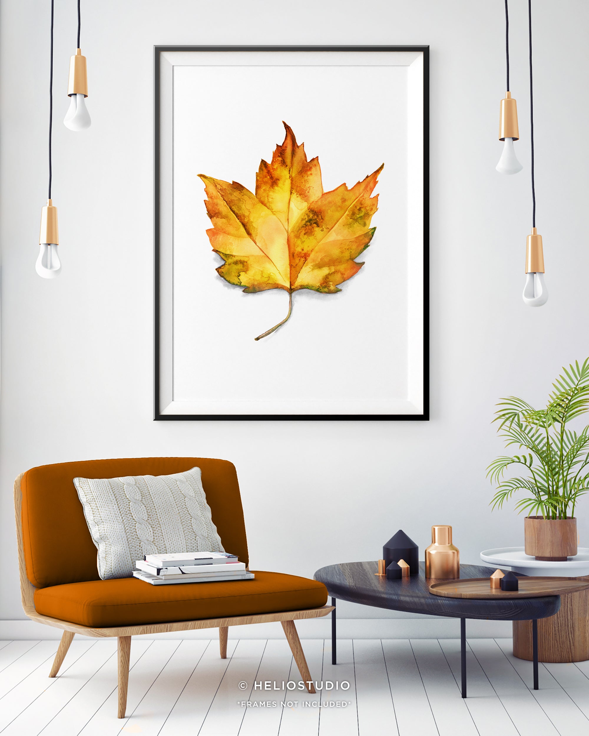 Golden Fall Leaf – Art Print