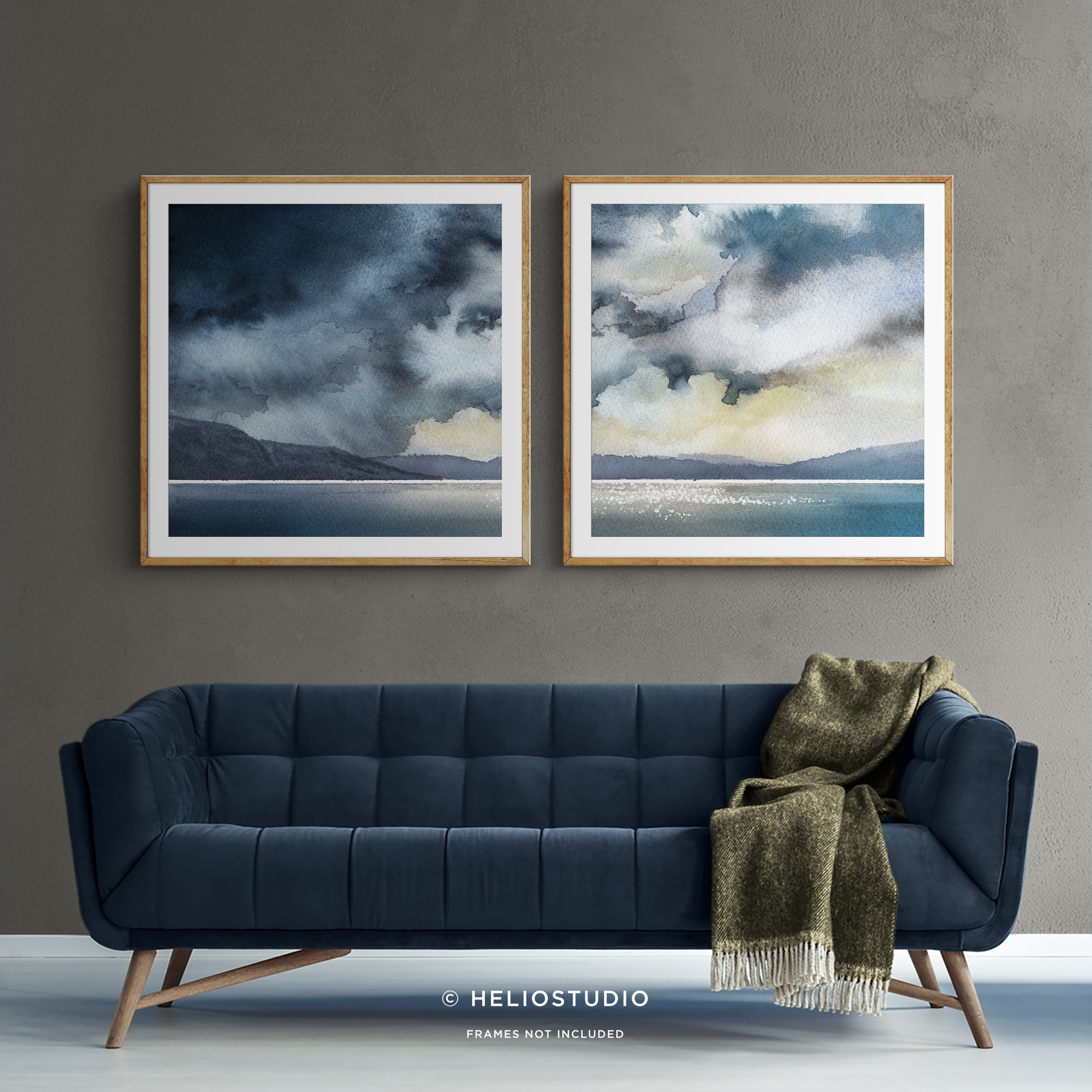 Stormy Coastal Cloudscape – Two Piece Art Print