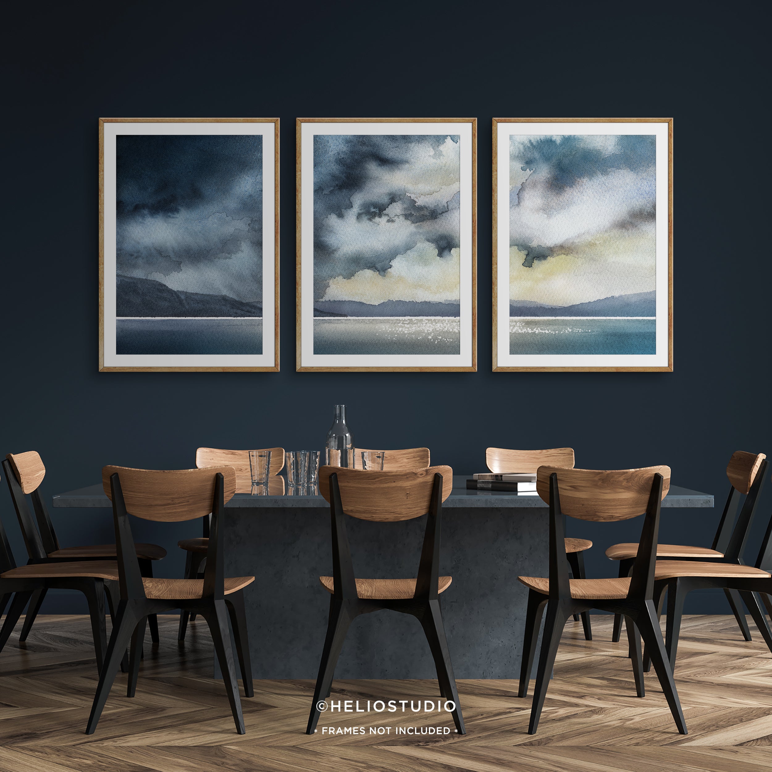 Stormy Coastal Cloudscape – Three Piece Wall Art