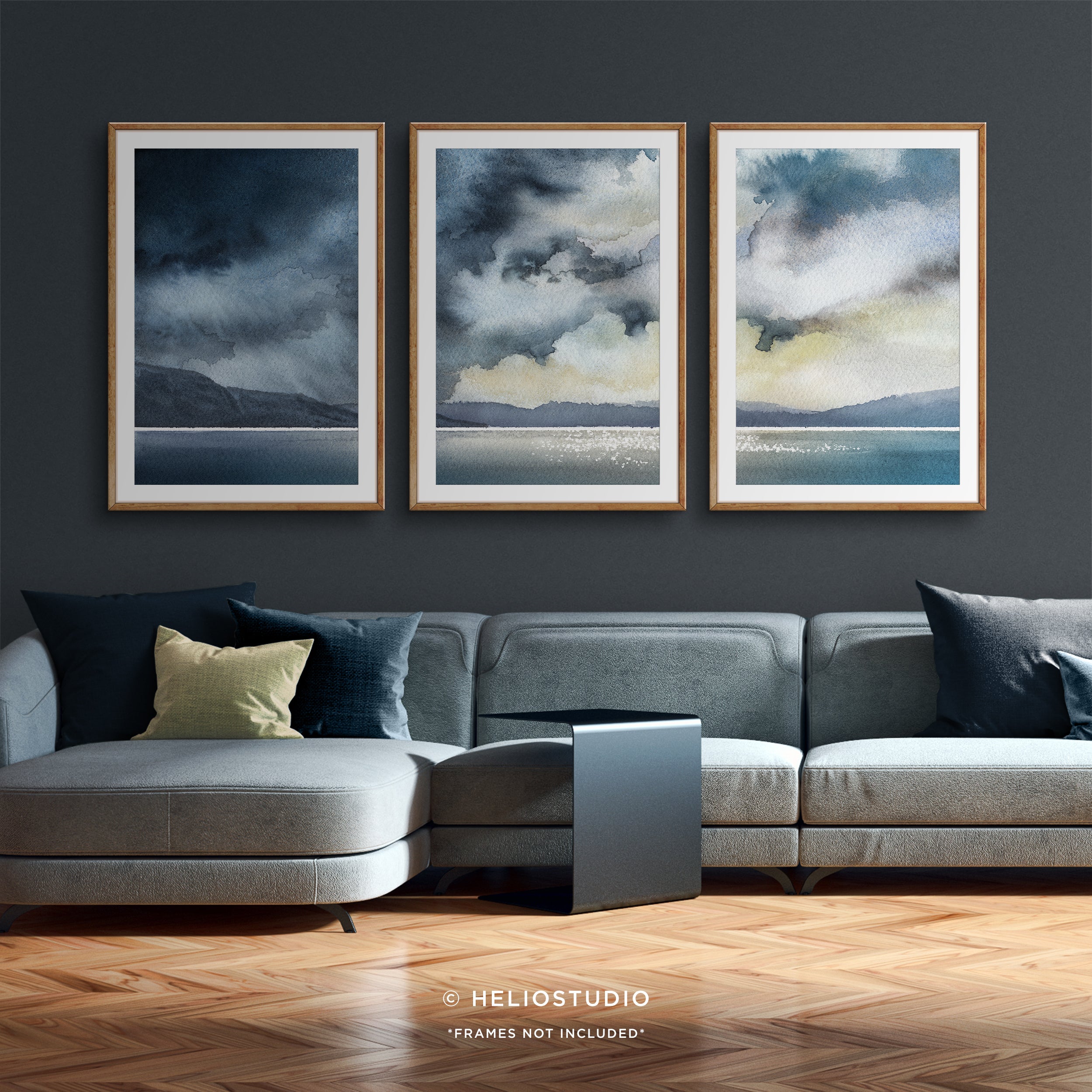 Stormy Coastal Cloudscape – Three Piece Wall Art
