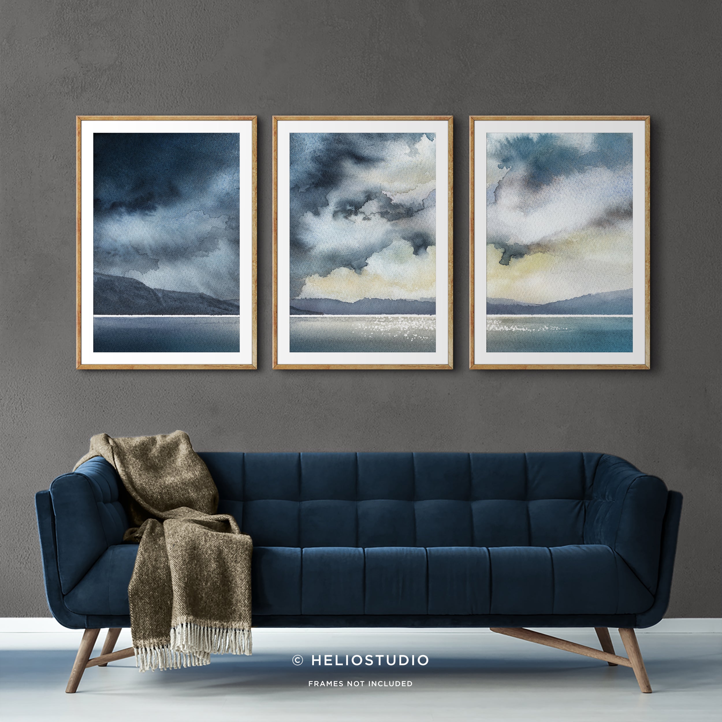 Stormy Coastal Cloudscape – Three Piece Wall Art