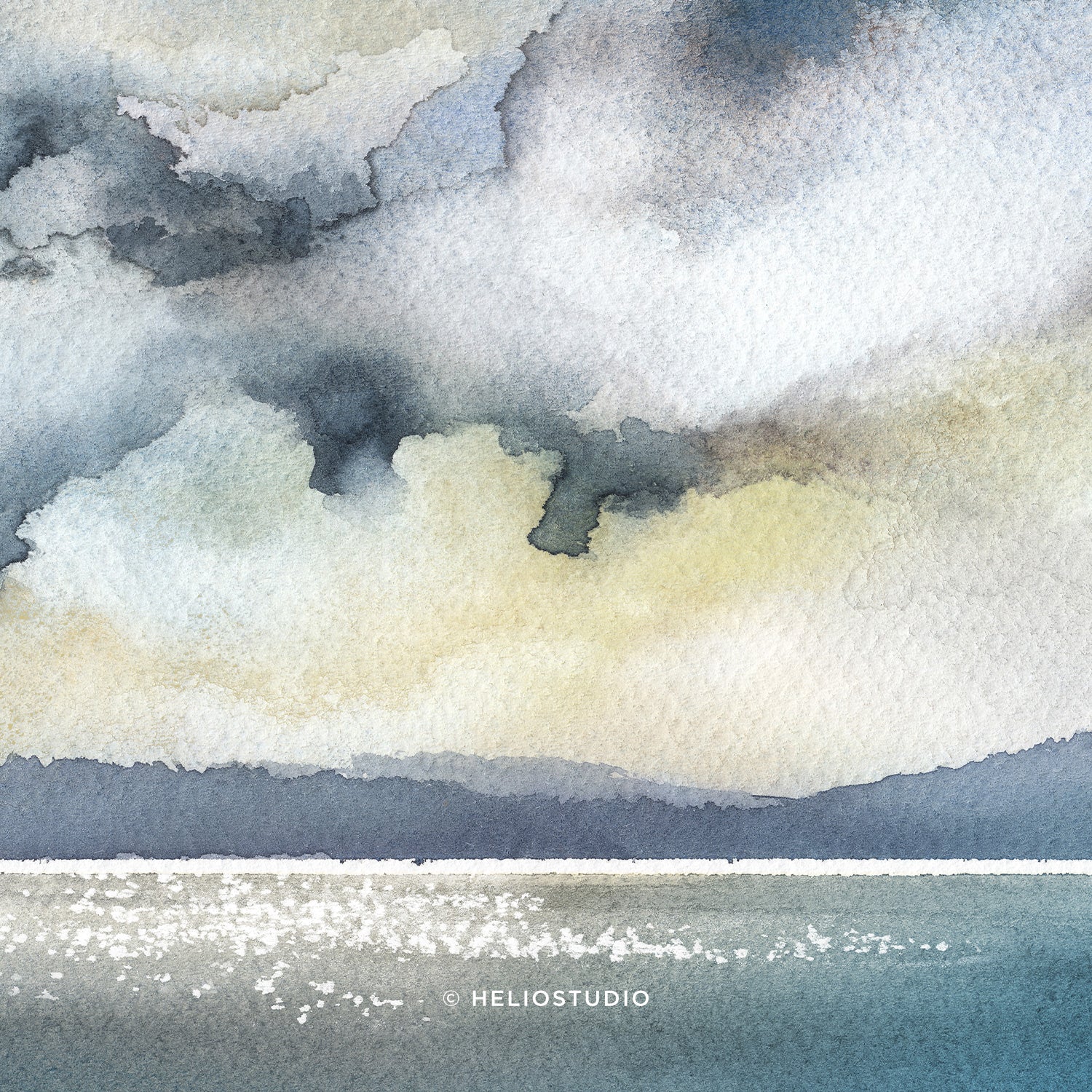 Stormy Coastal Cloudscape – Two Piece Art Print