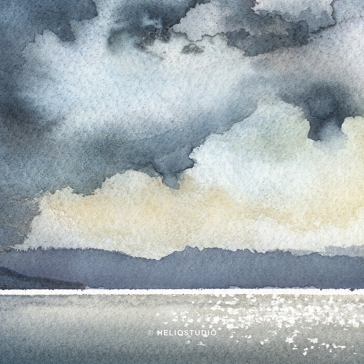 Stormy Coastal Cloudscape – Three Piece Wall Art